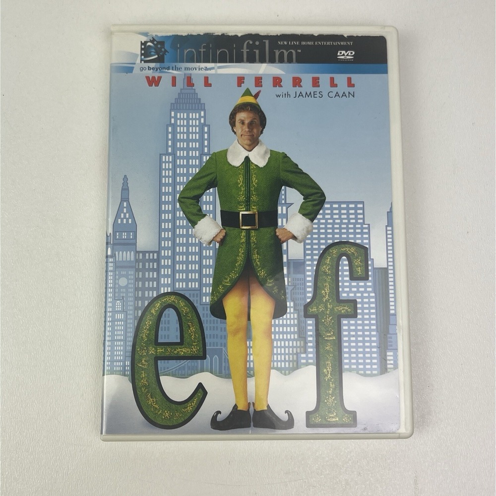 Elf Christmas Movie DVD Will Ferrell James Caan Holiday Classic Widescreen Disc